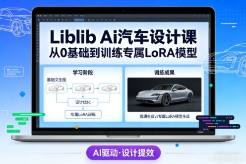 Liblib Ai汽车设计课，从0基础文生图，到教你训练专属设计和风格LoRA模型 - 青笺杂货铺 - 网创项目_软件_壁纸下载资源平台