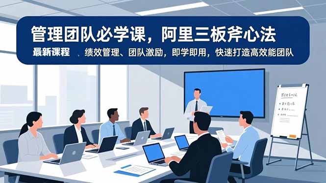 管理团队必学课，阿里三板斧心法、绩效管理、团队激励，即学即用，快速打造高效能团队 - 青笺杂货铺 - 网创项目_软件_壁纸下载资源平台