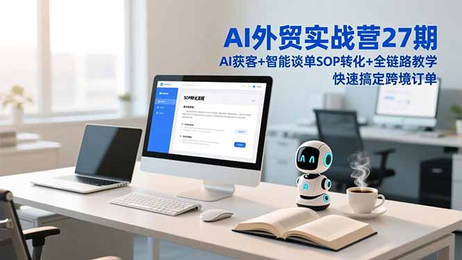 AI外贸实战营27期，AI获客+智能谈单+SOP转化+全链路教学，快速搞定跨境订单 - 青笺杂货铺 - 网创项目_软件_壁纸下载资源平台