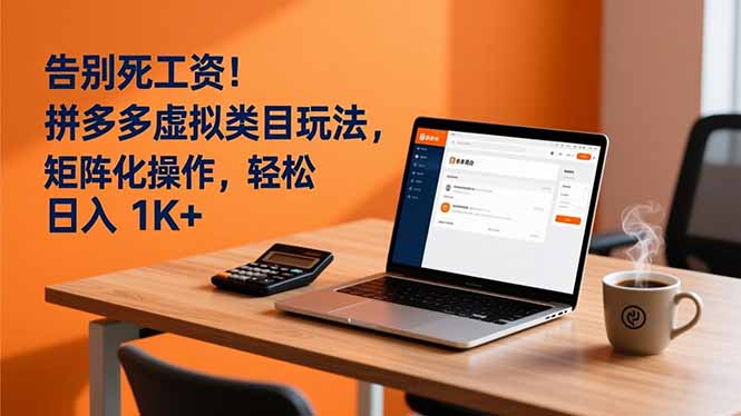 告别死工资！拼多多虚拟类目玩法，矩阵化操作，轻松日入 1K+ - 青笺杂货铺 - 网创项目_软件_壁纸下载资源平台