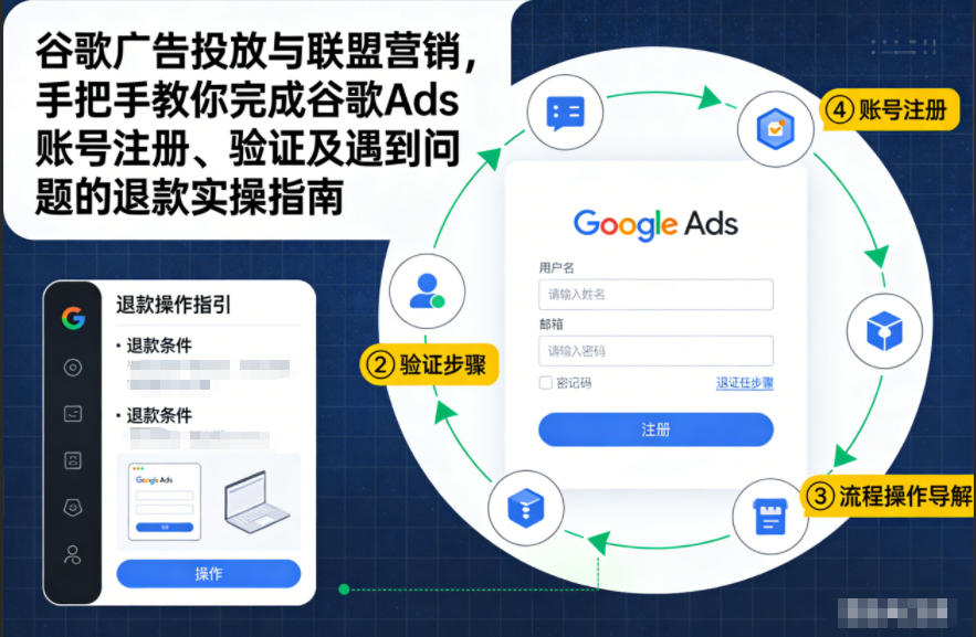 谷歌广告投放与联盟营销，手把手教你完成谷歌Ads账号注册、验证及遇到问题的退款实操指南 - 青笺杂货铺 - 网创项目_软件_壁纸下载资源平台