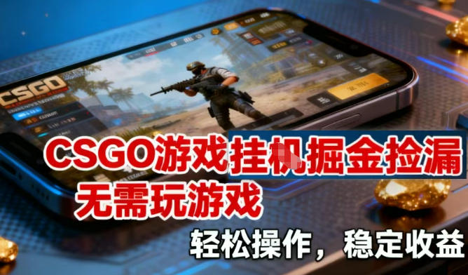 CSGO游戏挂G掘金捡漏，不需要玩游戏，操作简单，收益稳定【揭秘】 - 青笺杂货铺 - 网创项目_软件_壁纸下载资源平台