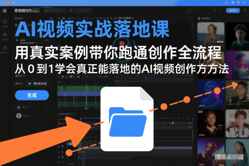 AI视频实战落地课，用真实案例带你跑通创作全流程，从0到1学会真正能落地的AI视频创作方法 - 青笺杂货铺 - 网创项目_软件_壁纸下载资源平台