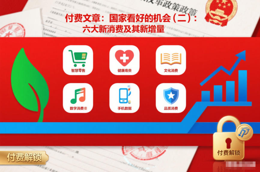 付费文章：国家看好的机会(二)：六大新消费及其新增量 - 青笺杂货铺 - 网创项目_软件_壁纸下载资源平台