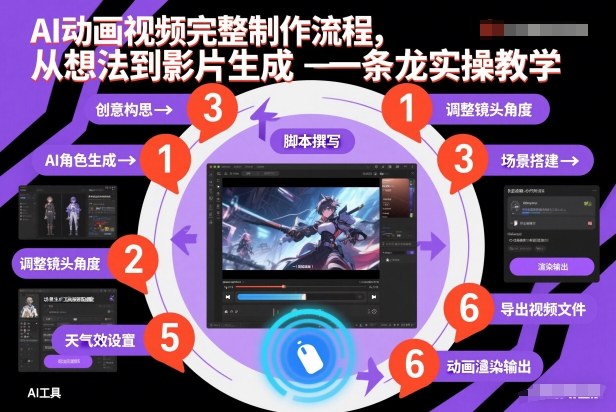 AI动画视频完整制作流程，从想法到影片生成一条龙实操教学 - 青笺杂货铺 - 网创项目_软件_壁纸下载资源平台