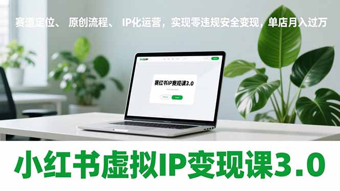 小红书虚拟IP变现课3.0，赛道定位、原创流程、IP化运营，实现零违规安全变现，单店月入过万 - 青笺杂货铺 - 网创项目_软件_壁纸下载资源平台