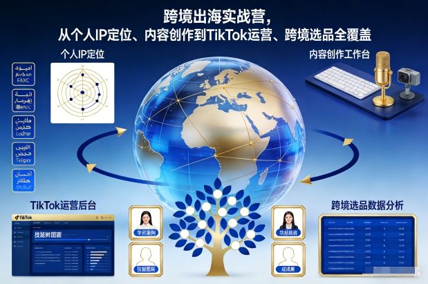 跨境出海实战营，从个人IP定位、内容创作到TikTok运营、跨境选品全覆盖 - 青笺杂货铺 - 网创项目_软件_壁纸下载资源平台