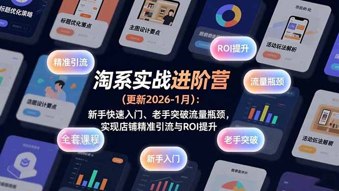 淘系实战进阶营(更新2026-1月 - 青笺杂货铺 - 网创项目_软件_壁纸下载资源平台