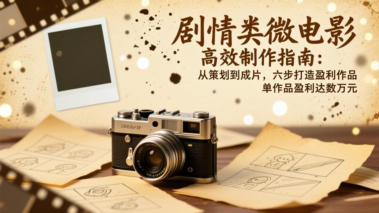 剧情类微电影高效制作指南：从策划到成片，六步打造盈利作品，单作品盈利达数万元 - 青笺杂货铺 - 网创项目_软件_壁纸下载资源平台